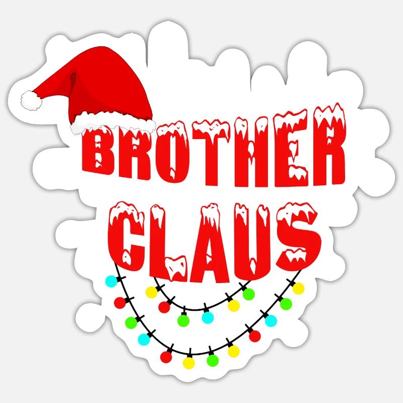Bruder Claus - Weihnachtsgeschenk - Sticker Größe S (10 x 10 cm) - Mattweiß