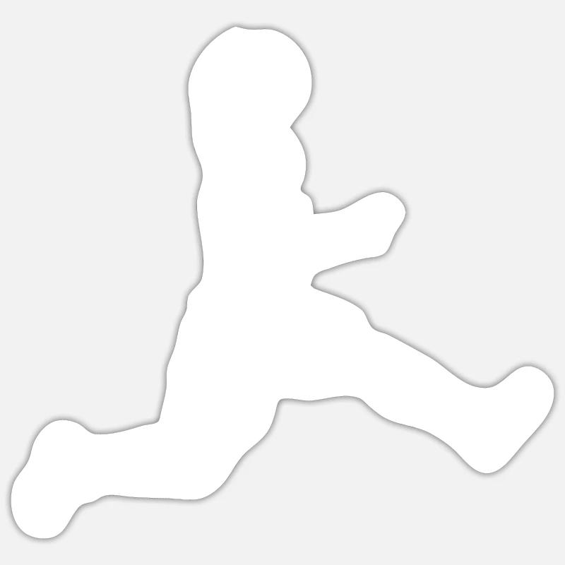 Silhouette de basket-ball - Sticker taille S (10 x 10 cm) - blanc mat
