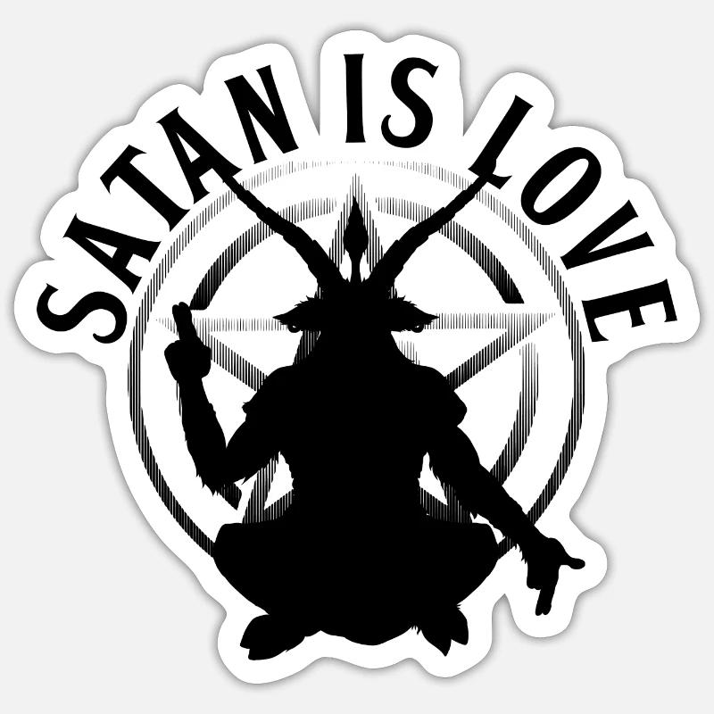 Satanismus Sticker Größe S (10 x 10 cm)