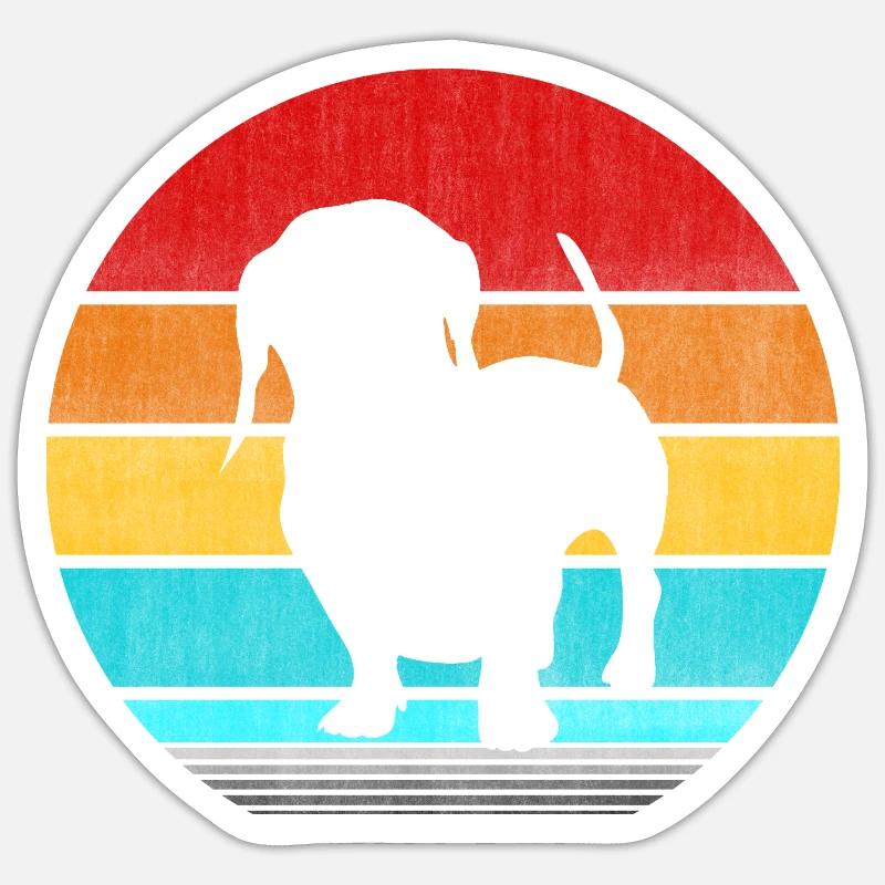 dachshund - Sticker size S (10 x 10 cm) - white matte