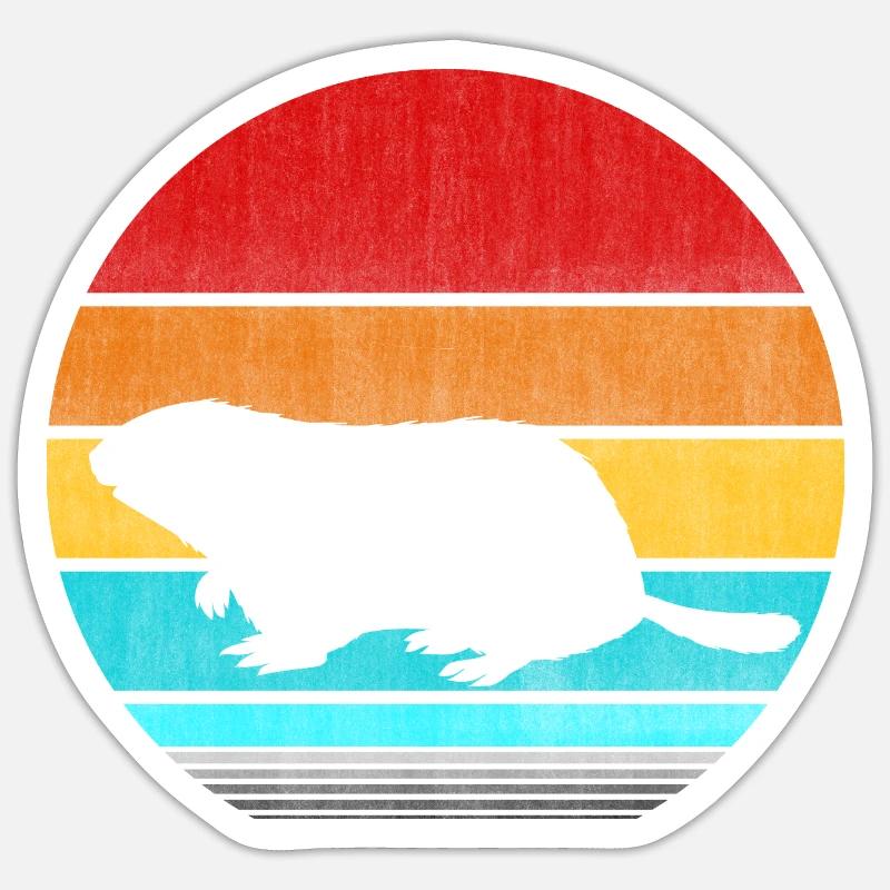 groundhog - Sticker size S (10 x 10 cm) - white matte