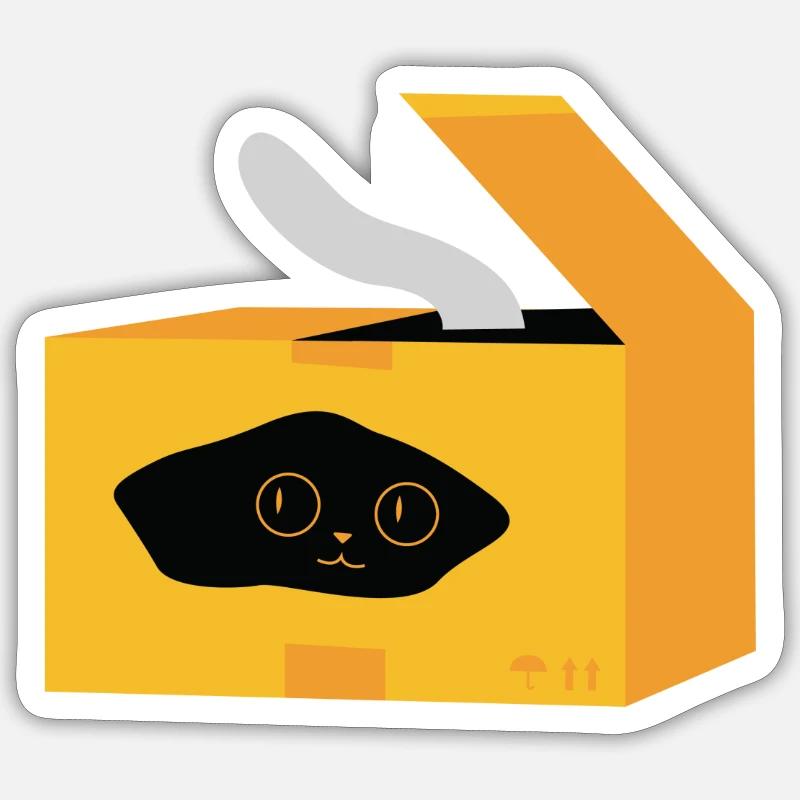 Katt and packaging design Sticker size S (10 x 10 cm)