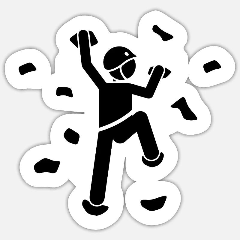 Bouldering Climbing Climbing - Sticker size S (10 x 10 cm) - white matte