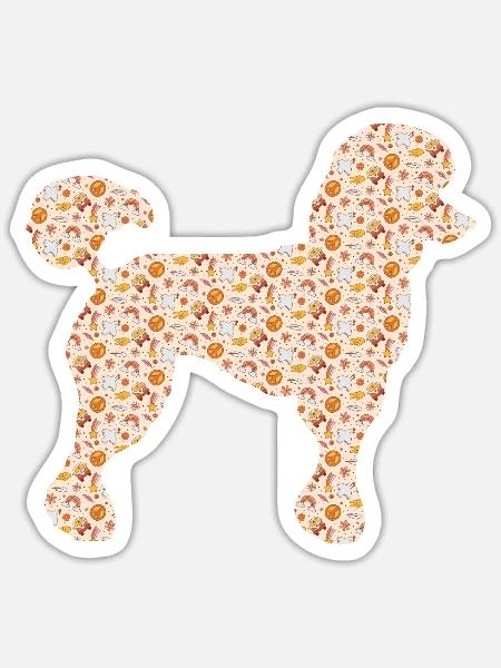 Tolles Design für Pudel Hundebesitzer - Sticker Größe S (10 x 10 cm) - Mattweiß