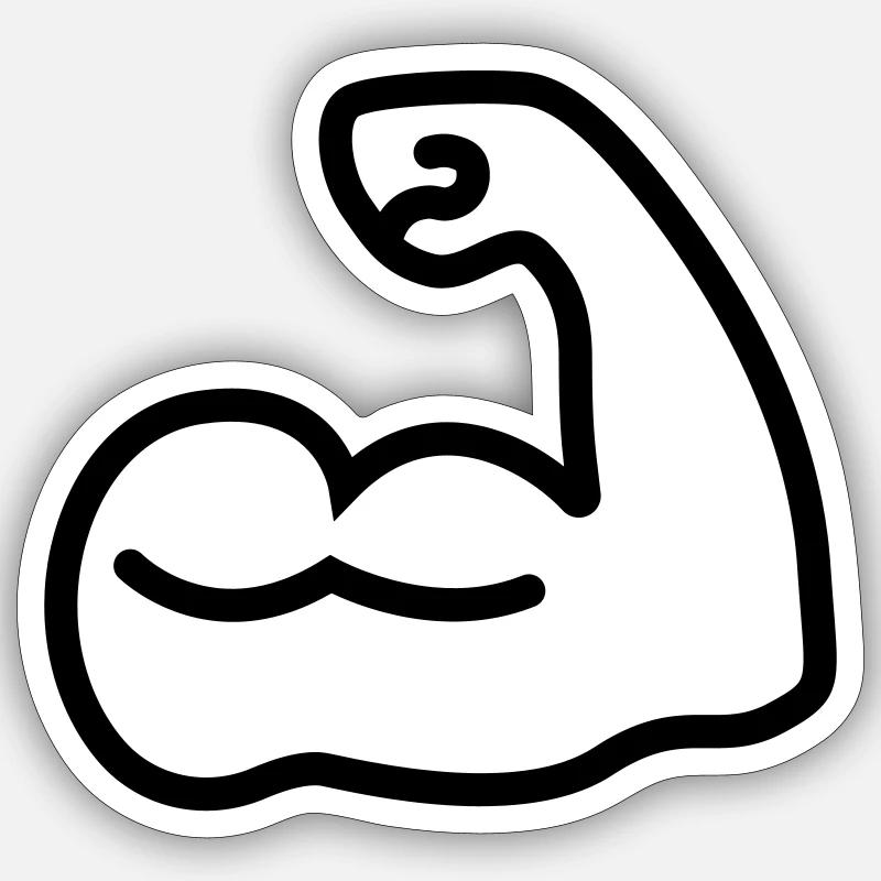 Muscles biceps icon - Sticker size S (10 x 10 cm) - white matte
