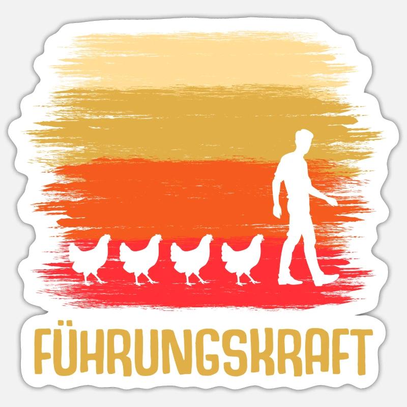 Führungskraft Hühner Hahn Sticker Größe S (10 x 10 cm)