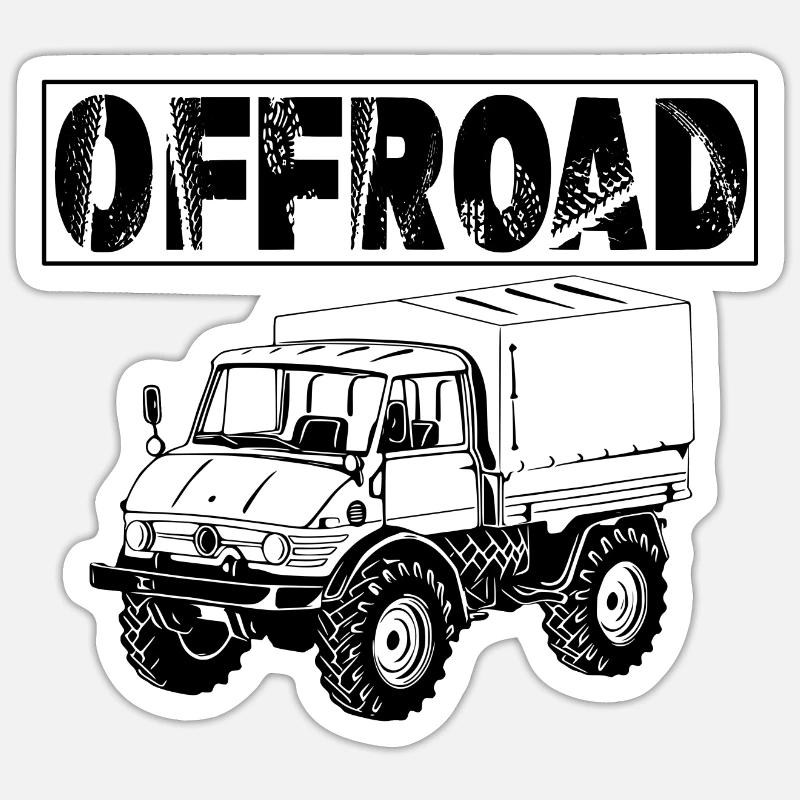 Unimog - Oldtimer - Offroad - Universal motor device Sticker size S (10 x 10 cm)