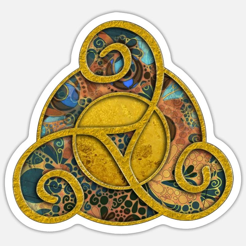 Triskele - Celtic Symbol Design 4 - Sticker size S (10 x 10 cm) - white matte
