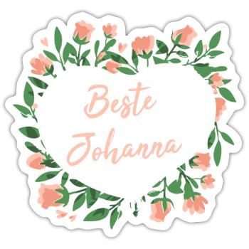 Geschenk für Johanna - die Beste - Sticker Größe S (10 x 10 cm) - Mattweiß - Vorne