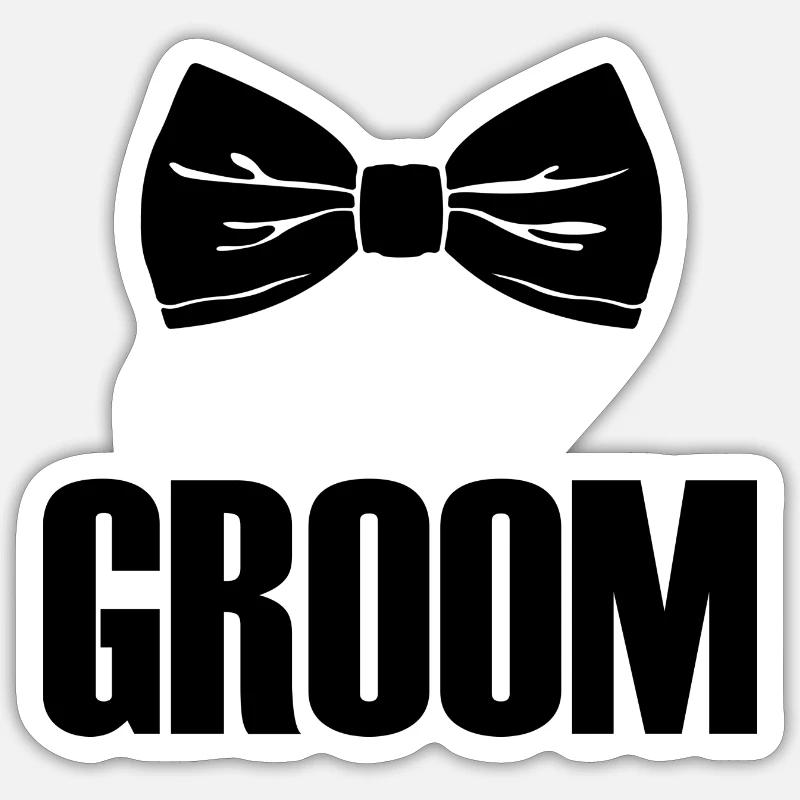 Bräutigam - Ehemann zu sein, Verlobungsparty Geschenk Sticker Größe S (10 x 10 cm)