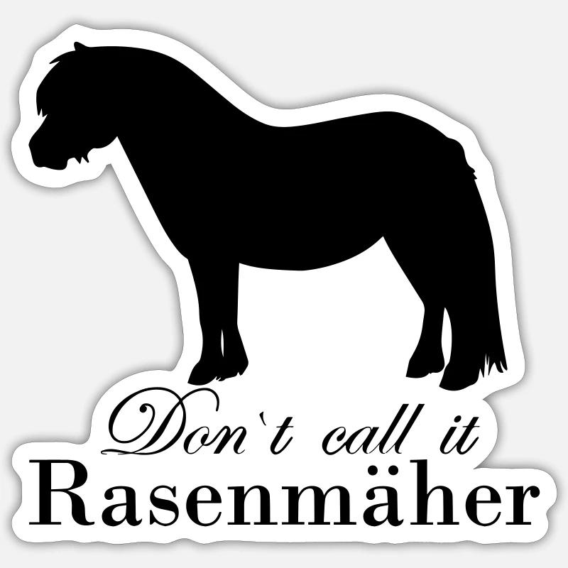 Shetty Rasenmäher ;) Sticker Größe S (10 x 10 cm)