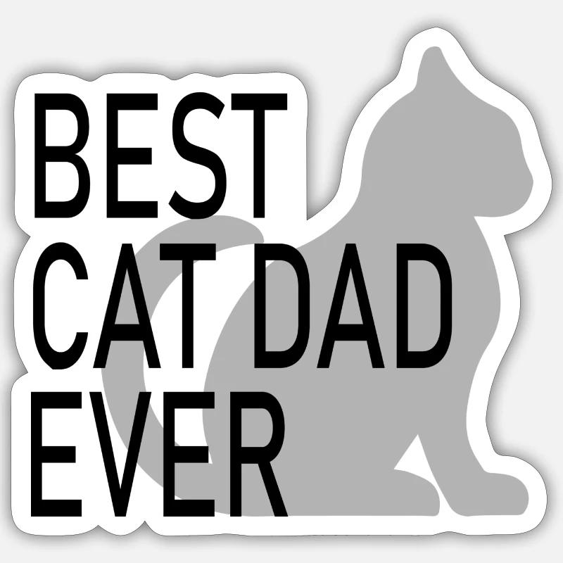 Cat Katze - Sticker Größe S (10 x 10 cm) - Mattweiß