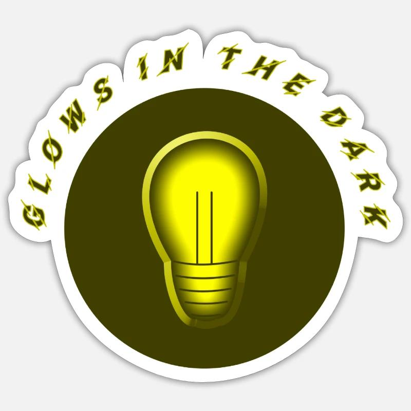 leuchtet im Dunkeln electro Strom Problem Sticker Größe S (10 x 10 cm)