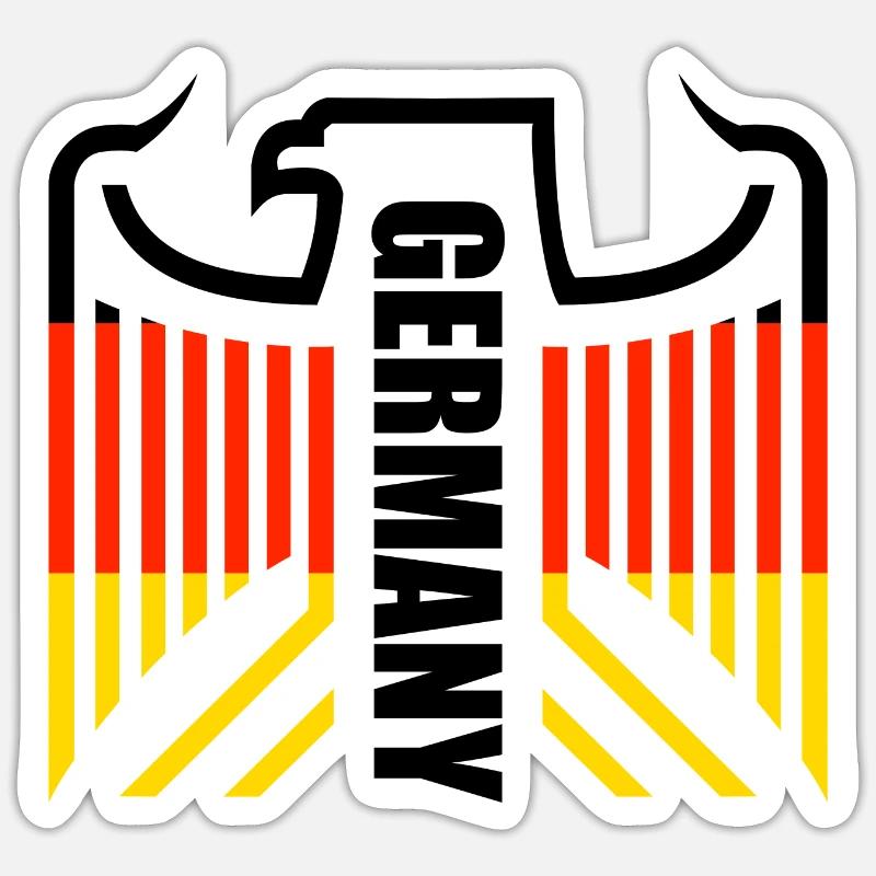 Germany Eagle Love - Sticker size S (10 x 10 cm) - white matte