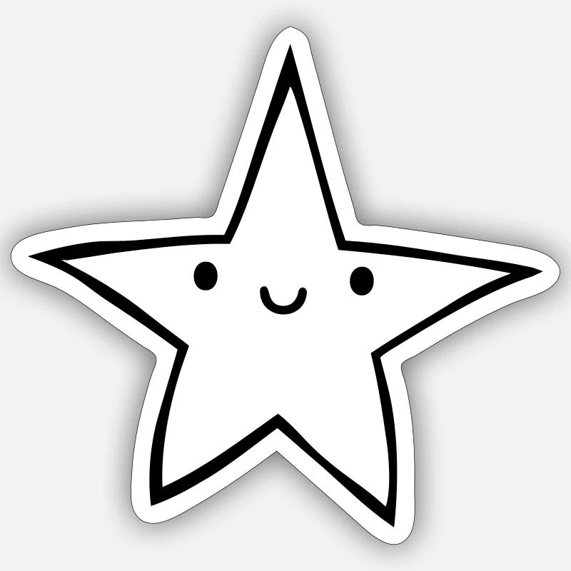 Friendly dear starlet - Sticker size S (10 x 10 cm) - white matte