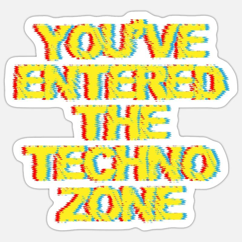 Hard Dark Acid Techno | I Love Dark Techno Sticker size S (10 x 10 cm)