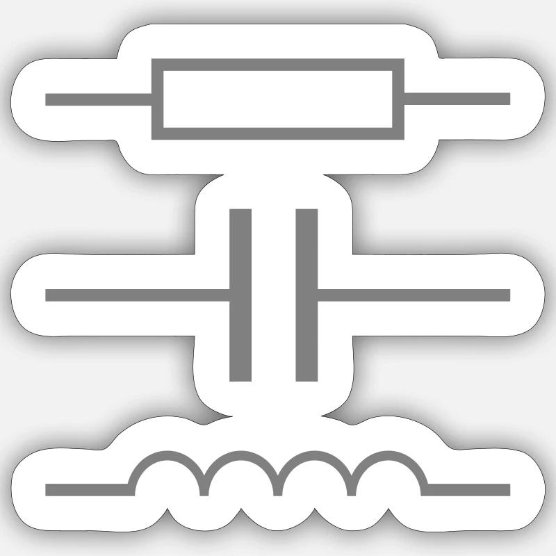 Electrical Engineering Electronics Mechatronics Nerd Shirt - Sticker size S (10 x 10 cm) - white matte