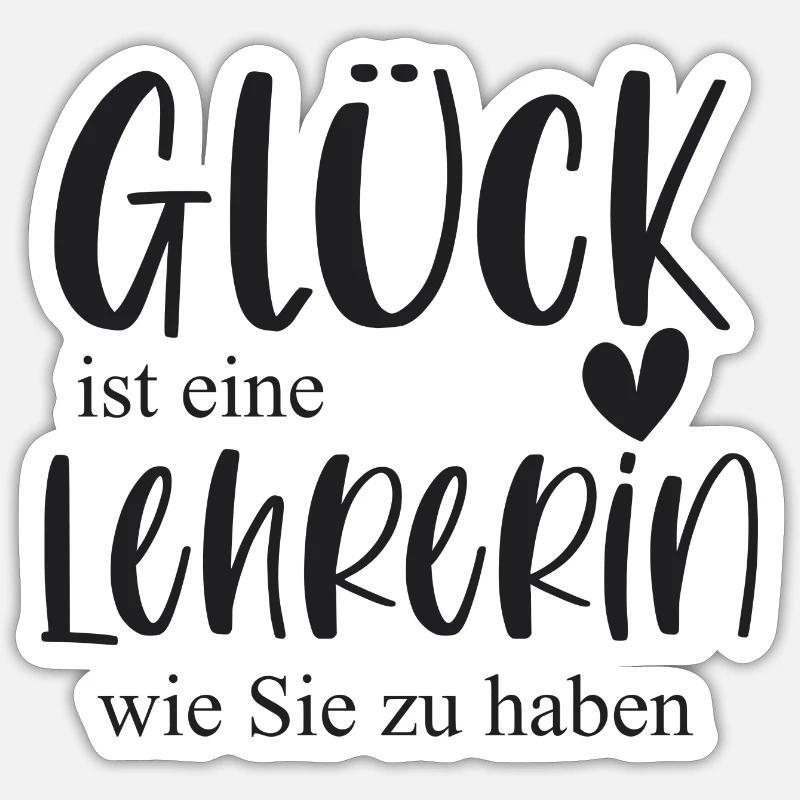 Lehrerin Danke Geschenk Abschied - Sticker Größe S (10 x 10 cm) - Mattweiß