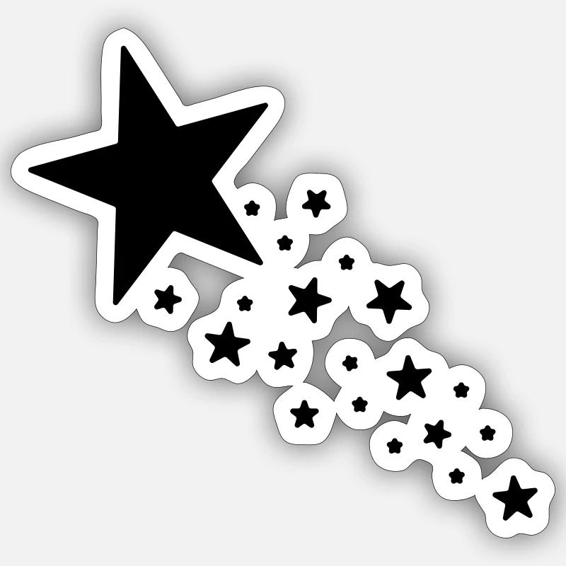 Stars - Sticker size S (10 x 10 cm) - white matte