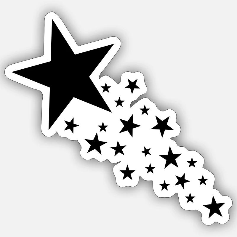 Étoiles - Sticker taille S (10 x 10 cm) - blanc mat