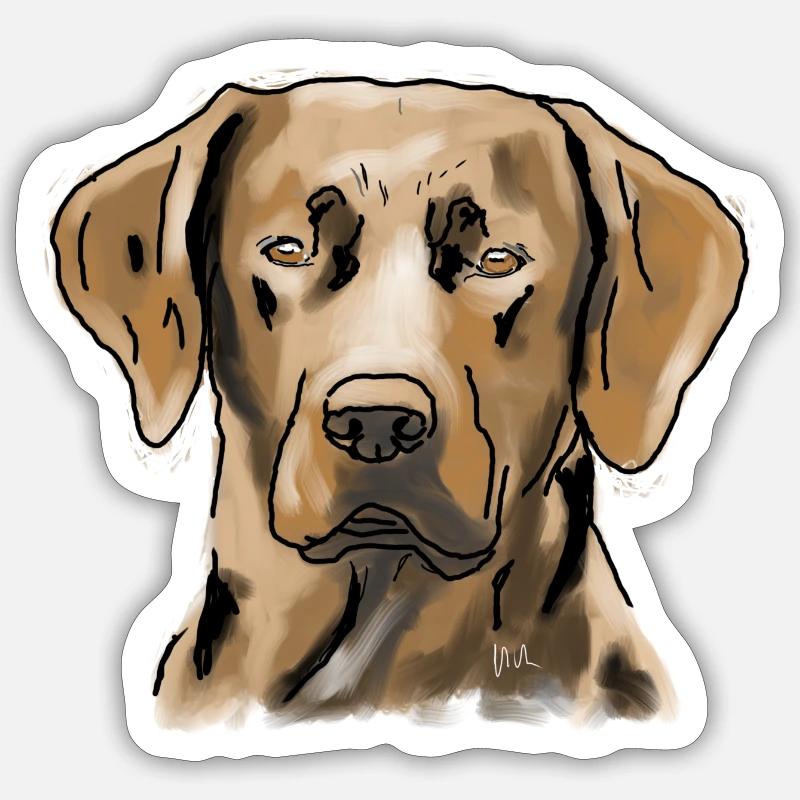 Labrador - Sticker size S (10 x 10 cm) - white matte