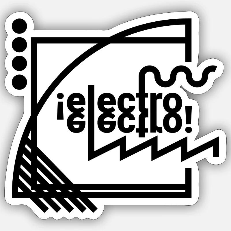 electro electro (black) Sticker Größe S (10 x 10 cm)