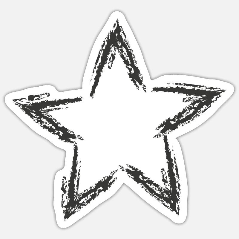Esquisse d’astérisque étoilé Sticker taille S (10 x 10 cm)