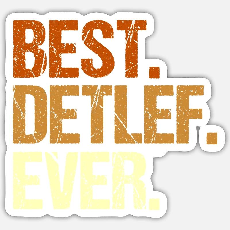 Detlef - Sticker Größe S (10 x 10 cm) - Mattweiß