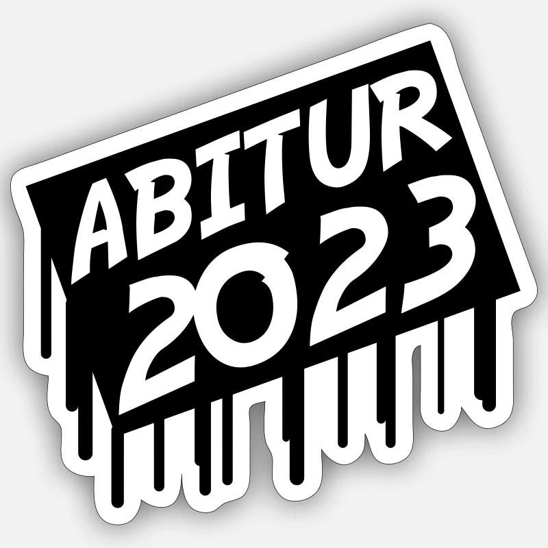 Abitur 2023 - Sticker Größe S (10 x 10 cm) - Mattweiß