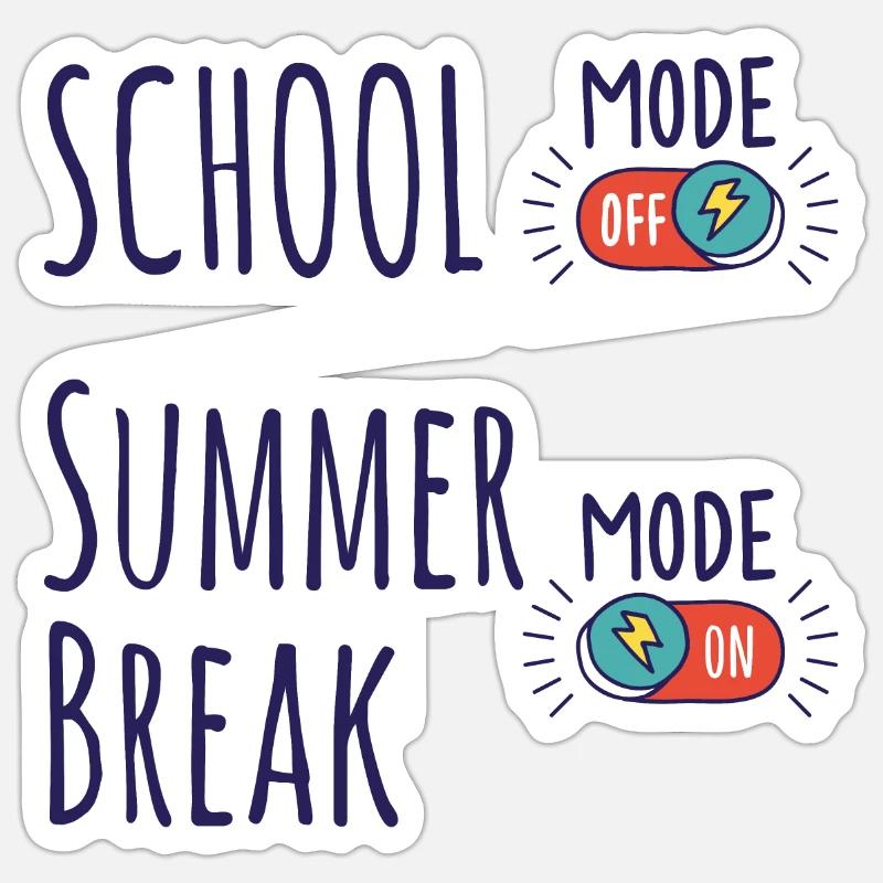Mode école désactivé, mode vacances d’été activé Sticker taille S (10 x 10 cm)