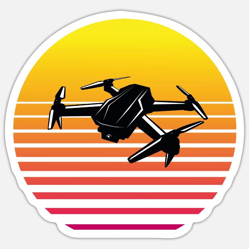Drone Sun Hobby Gift Idea Sticker size S (10 x 10 cm)