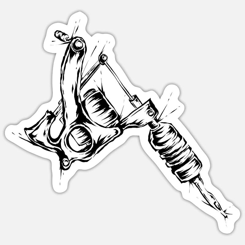 Machine à tatouer Sticker taille S (10 x 10 cm)