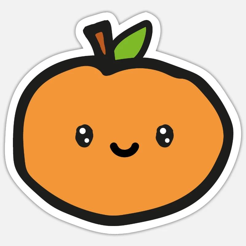 Orange - Sticker Größe S (10 x 10 cm) - Mattweiß
