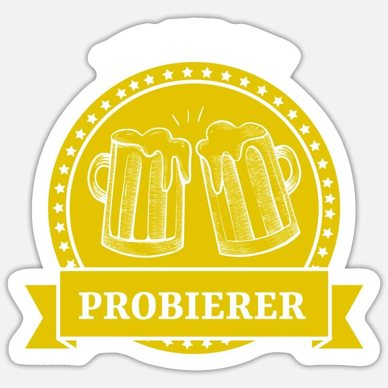 Ich bin ein Probierer. Ich bin ein Berliner Spruch Sticker Größe S (10 x 10 cm)