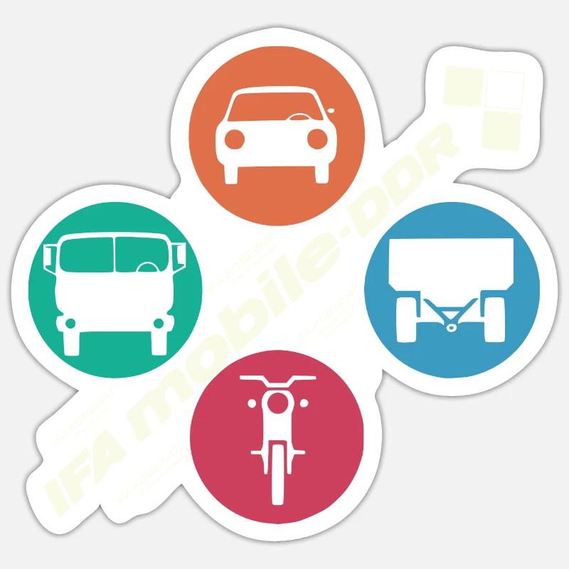 IFA mobile DDR - Design rétro - Ostalgie Sticker taille S (10 x 10 cm)