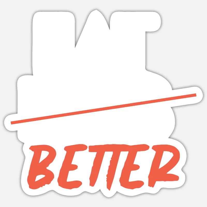 EAT BETTER - Sticker Größe S (10 x 10 cm) - Mattweiß