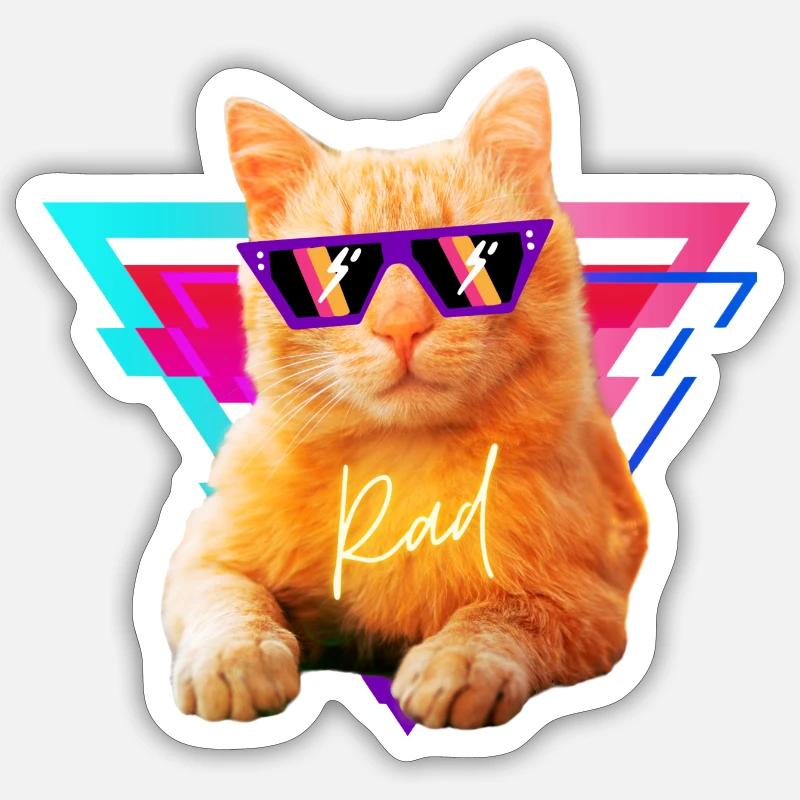 Rad Kitty Sticker size S (10 x 10 cm)