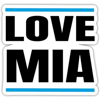 Love Airport Miami MIA - Sticker Größe S (10 x 10 cm) - Mattweiß - Vorne