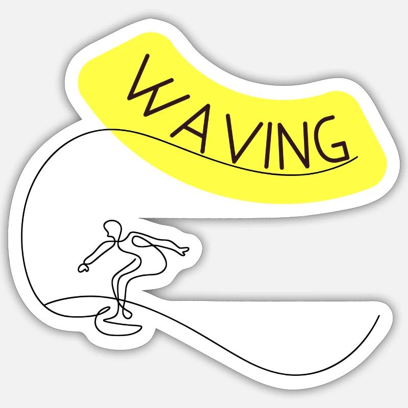 Waving Guy Sticker size S (10 x 10 cm)