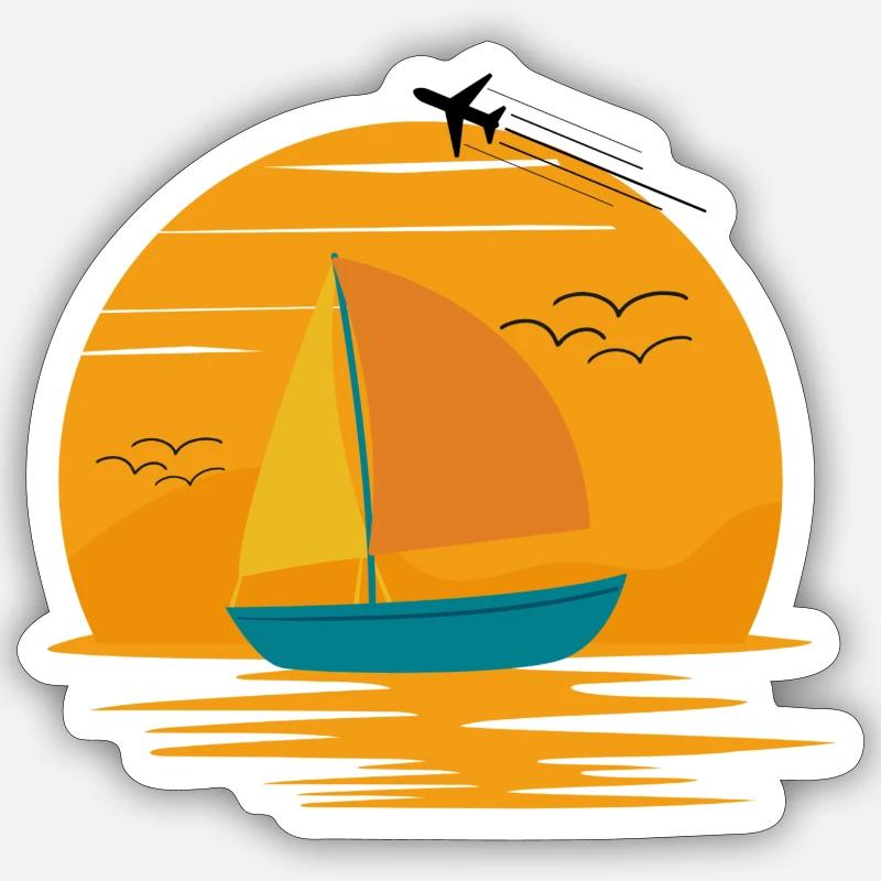 Entspannte Sommer Brise Sticker Größe S (10 x 10 cm)
