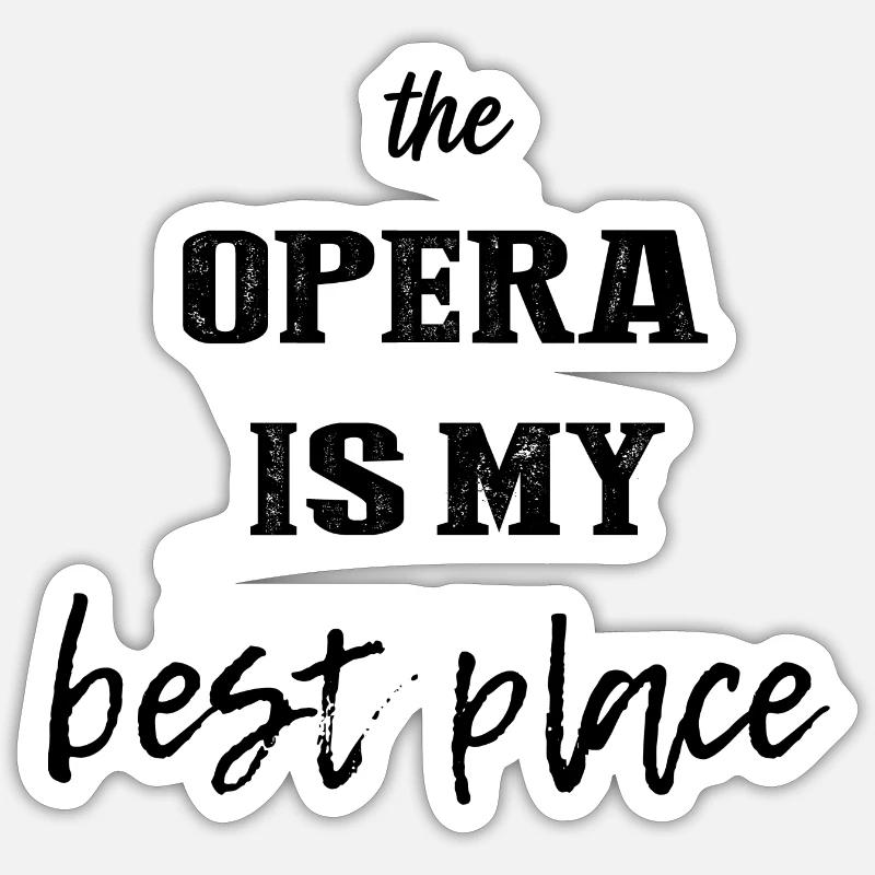 the Opera is - Sticker taille S (10 x 10 cm) - blanc mat