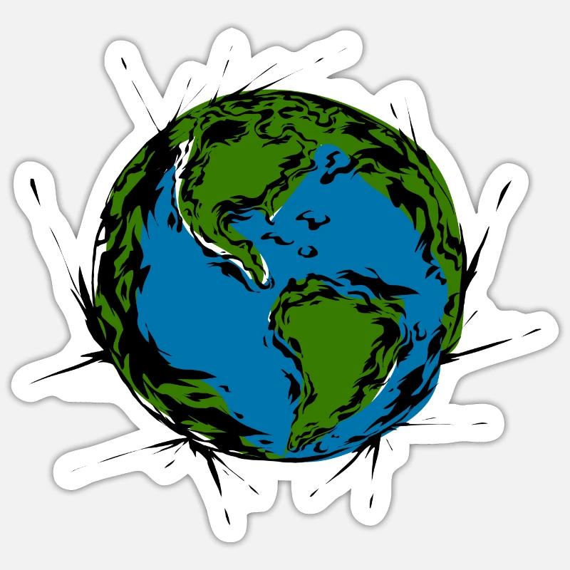 Monde Sticker taille S (10 x 10 cm)
