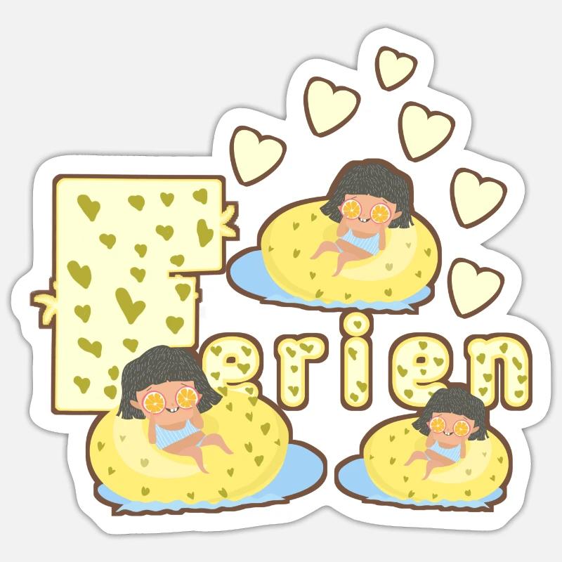 Vacation - Sticker size S (10 x 10 cm) - white matte