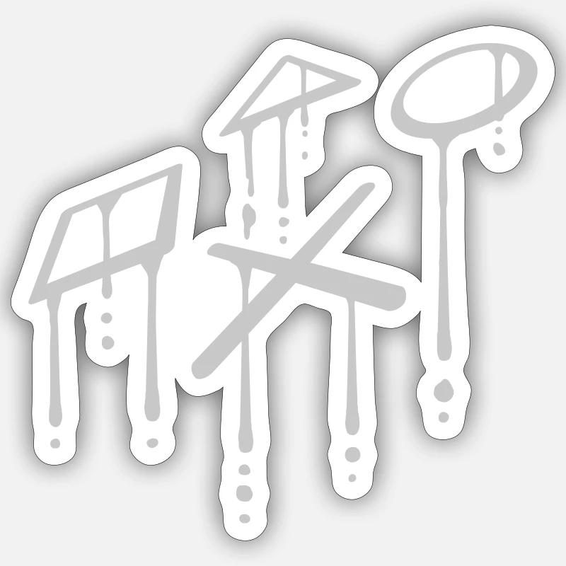 Graffiti Console Symbols Nerd Sticker size S (10 x 10 cm)