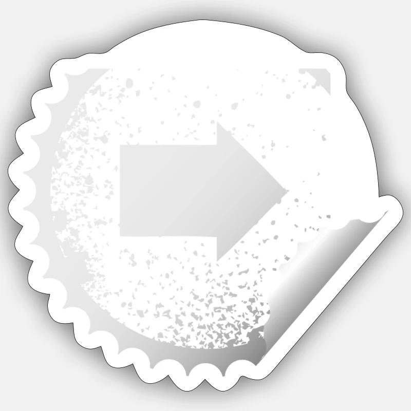 Sticker Arrow - Sticker size S (10 x 10 cm) - white matte