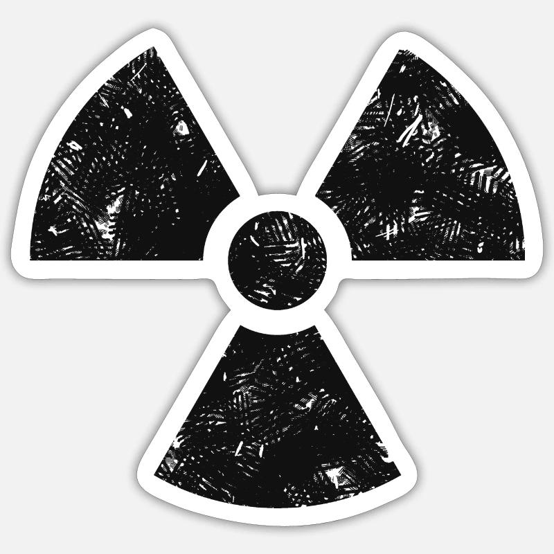 Radioactivity - Sticker size S (10 x 10 cm) - white matte