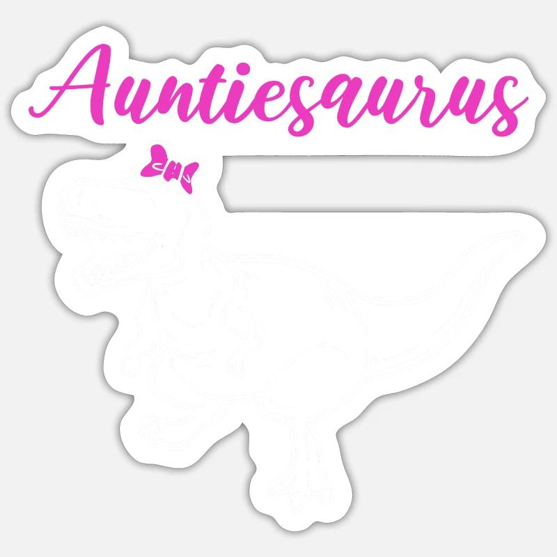 Tantenaurus Best Aunt Poison - Sticker size S (10 x 10 cm) - white matte