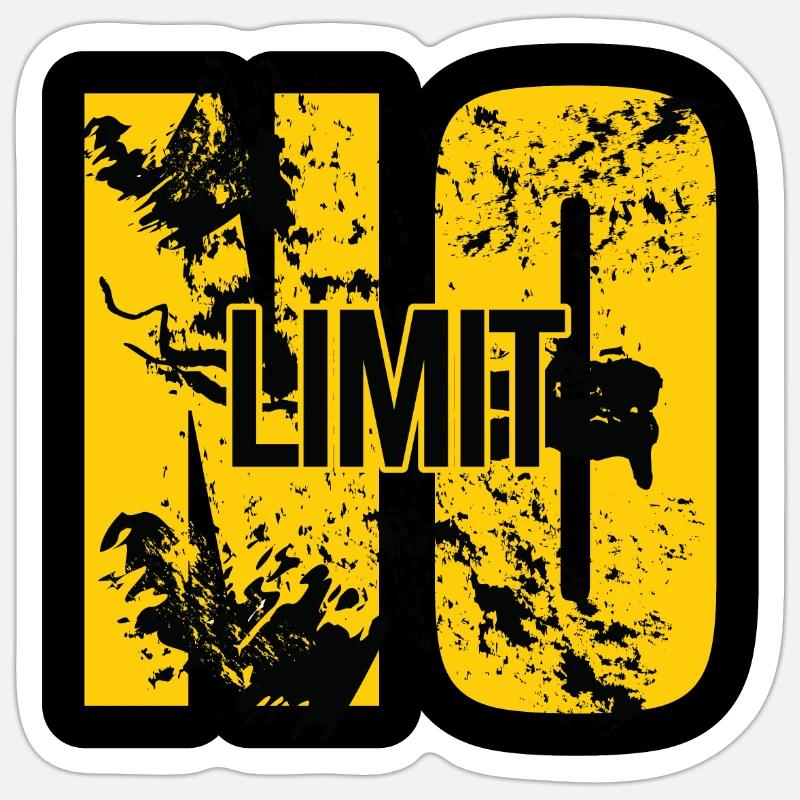 NO LIMIT - Sticker size S (10 x 10 cm) - white matte