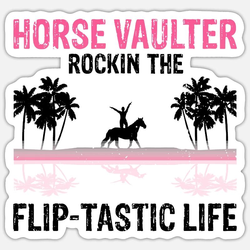 Conception de voûte et conception de chevaux de voûte Sticker taille S (10 x 10 cm)