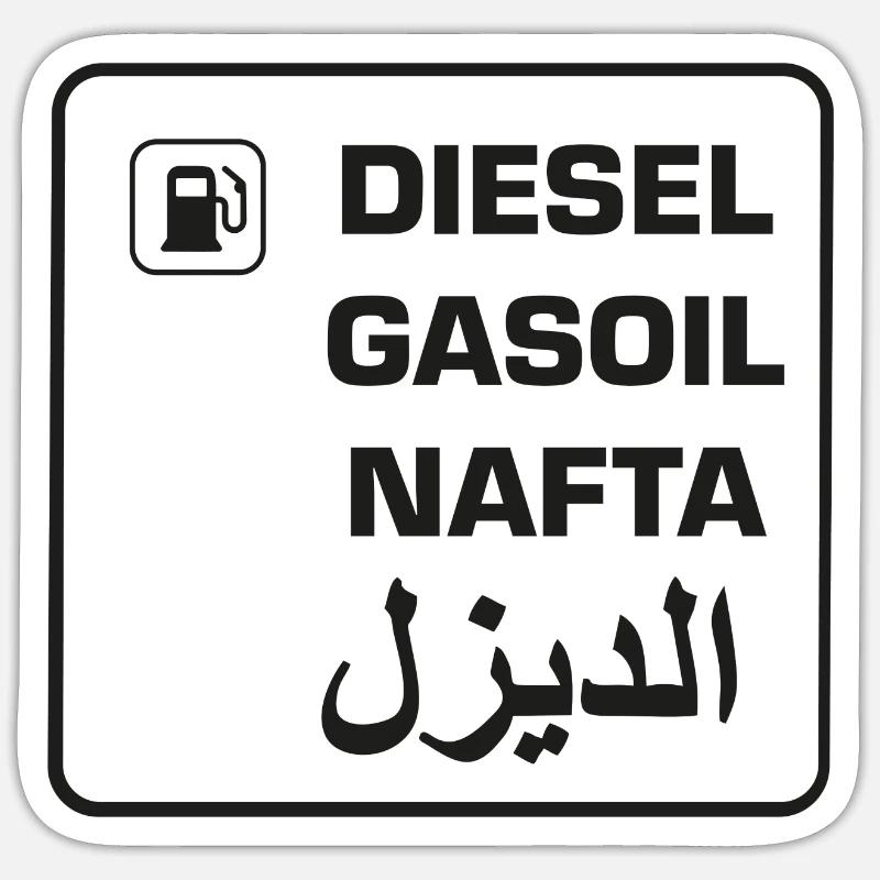 Note: Diesel (version for transparent) Sticker size S (10 x 10 cm)